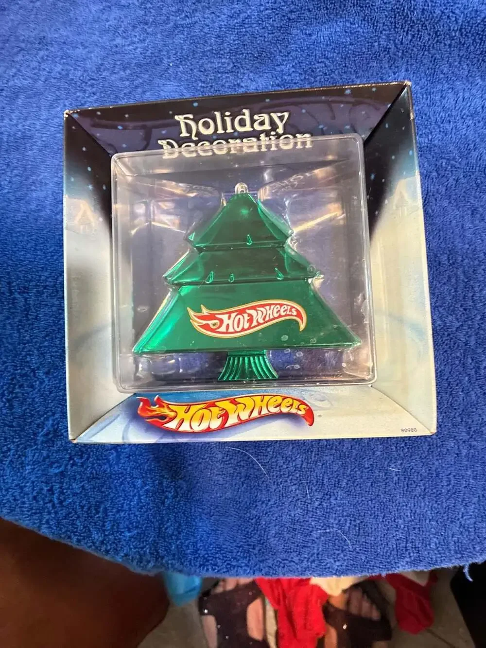 2002 Hot Wheels Holiday Decoration Christmas Tree Ornament with Blue Truck